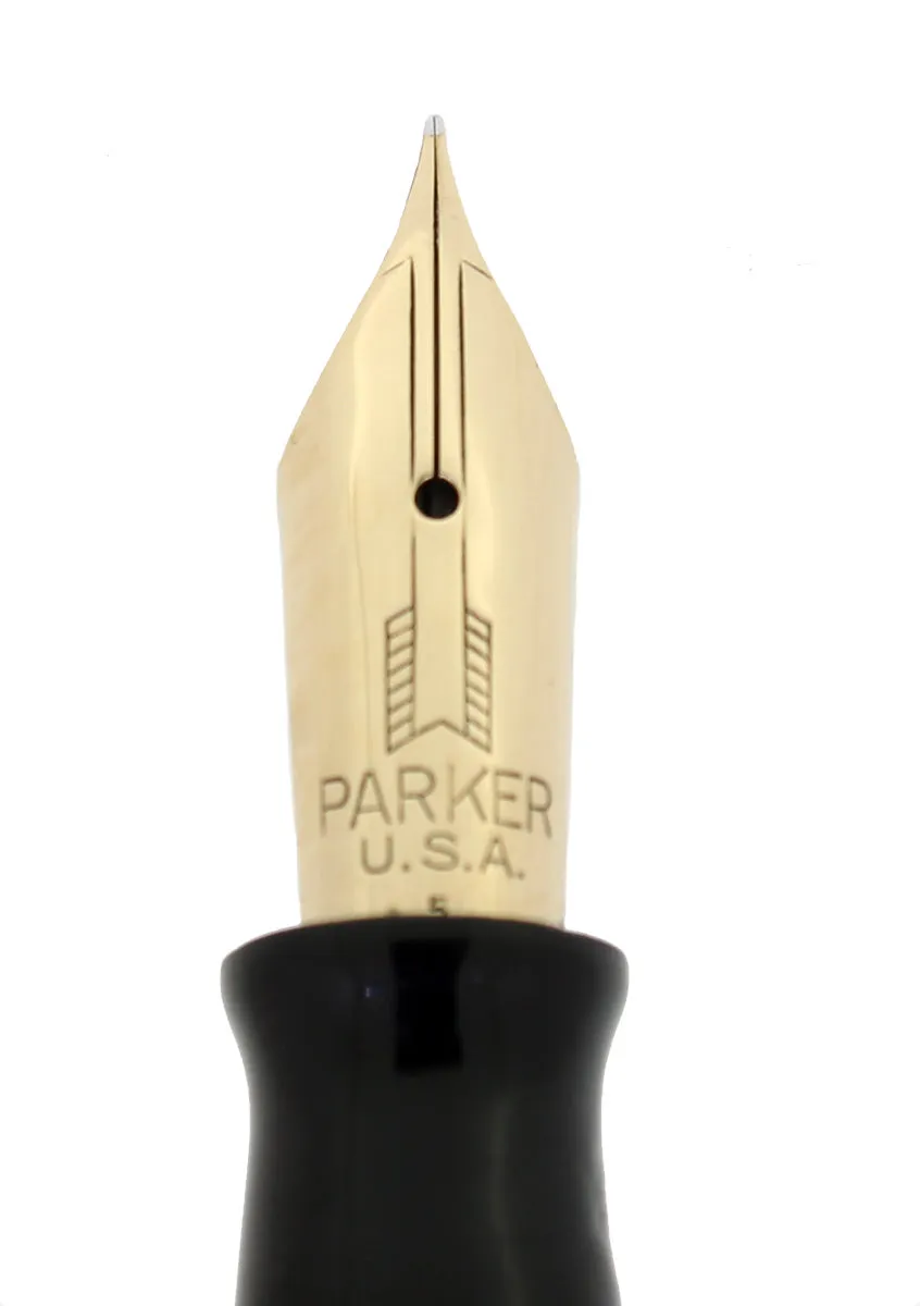 1945 PARKER VACUMATIC MAJOR AZURE BLUE PEARL FOUNTAIN PEN RESTORED