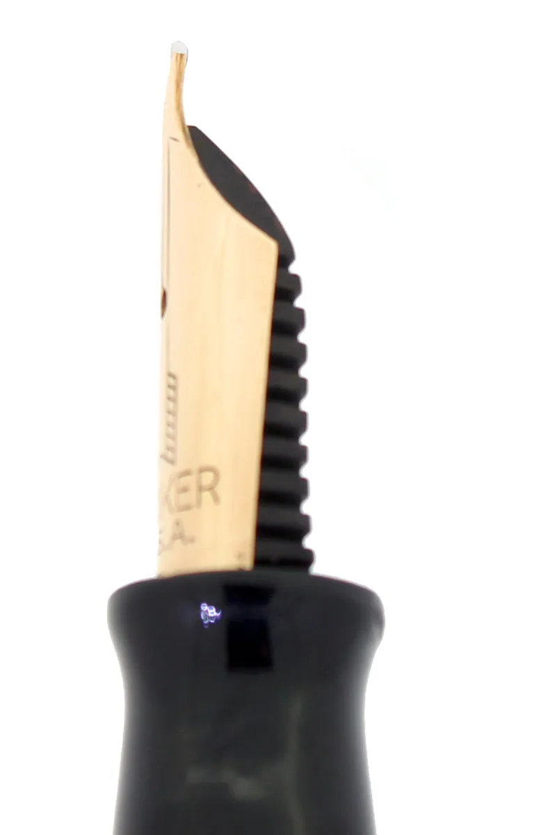 1945 PARKER VACUMATIC MAJOR AZURE BLUE PEARL FOUNTAIN PEN RESTORED