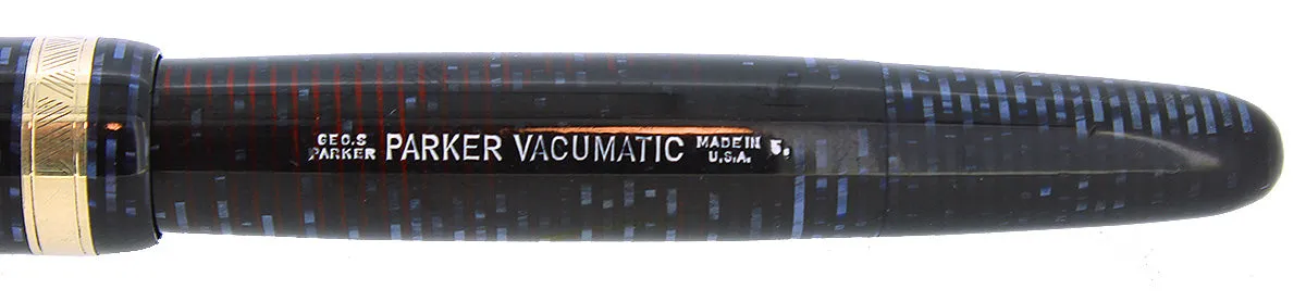1945 PARKER VACUMATIC MAJOR AZURE BLUE PEARL FOUNTAIN PEN RESTORED