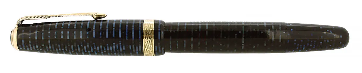 1946 PARKER VACUMATIC MAJOR AZURE BLUE PEARL FOUNTAIN PEN RESTORED
