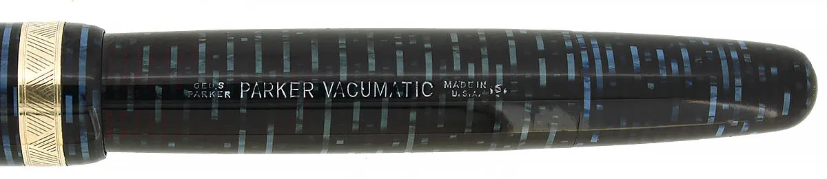 1946 PARKER VACUMATIC MAJOR AZURE BLUE PEARL FOUNTAIN PEN RESTORED