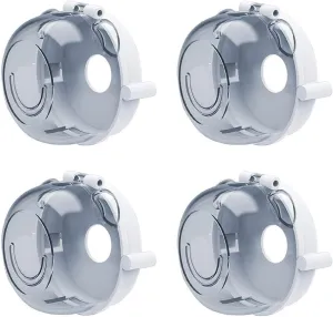4pcs Stove Knob Covers, Baby Proof Kids Safety Oven Gas Universal Design Stove Knob Cap Protection Locks Pet Proofing for Switch Toddler Kitchen, Transparent