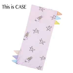 Bed-Time Buddy™ Case Big Star & Sheepz Pink with Color & Stripe tag - Jumbo