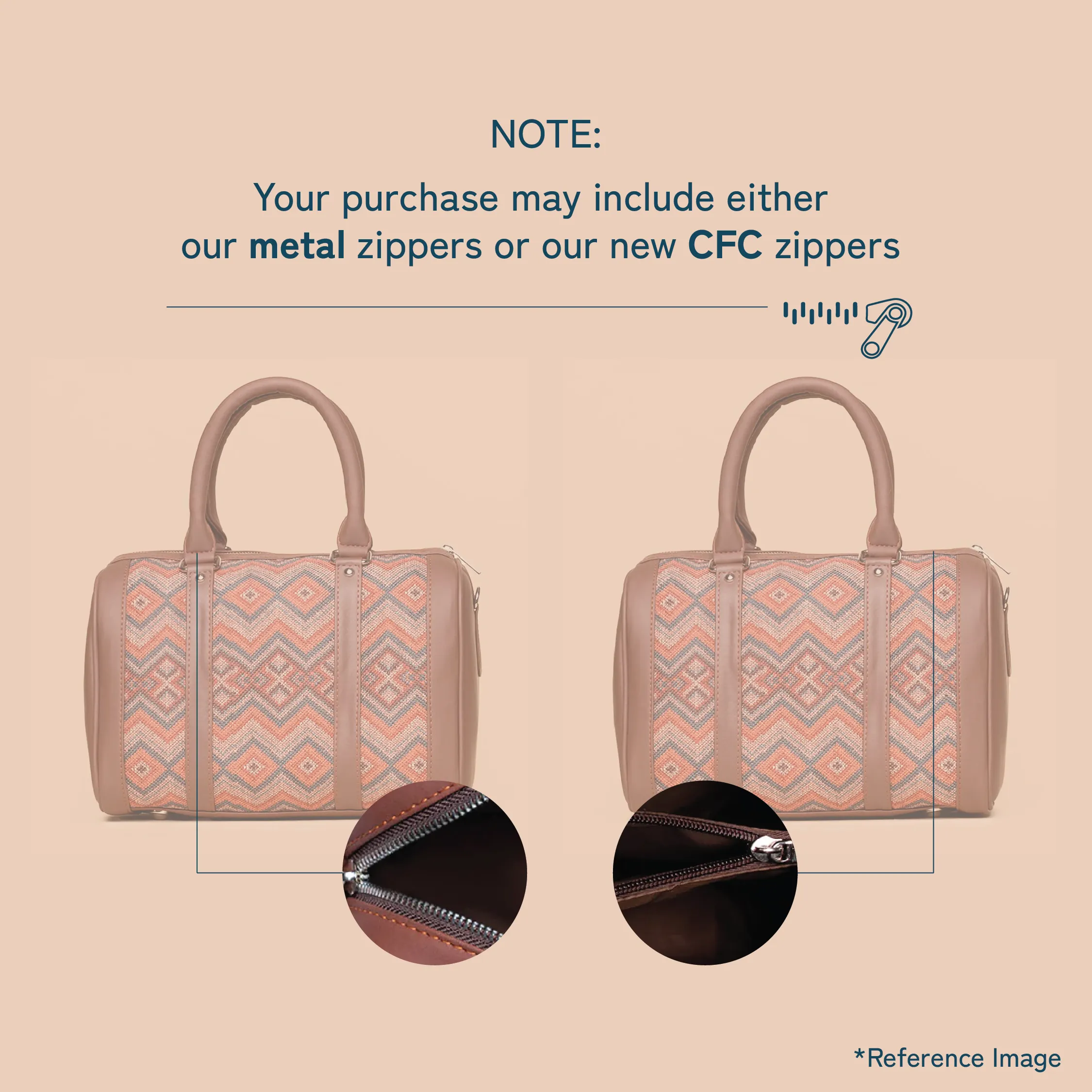 Beige Petal Motif Handbag