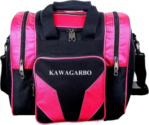 Bowling Bag for Single Ball - Single Ball Tote Bag with Padded Ball Holder - Fits a Single Pair of Bowling Shoes Up to Mens Size 14
