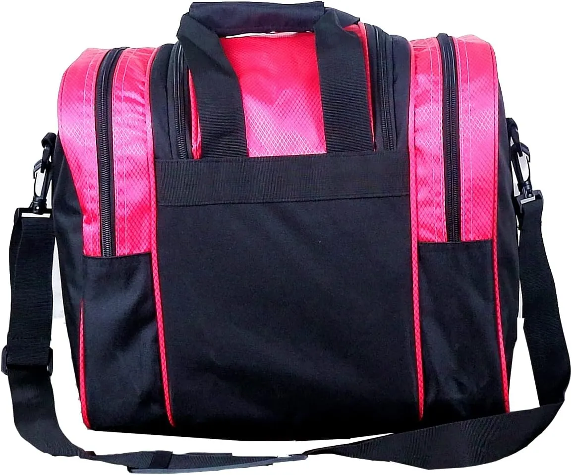 Bowling Bag for Single Ball - Single Ball Tote Bag with Padded Ball Holder - Fits a Single Pair of Bowling Shoes Up to Mens Size 14