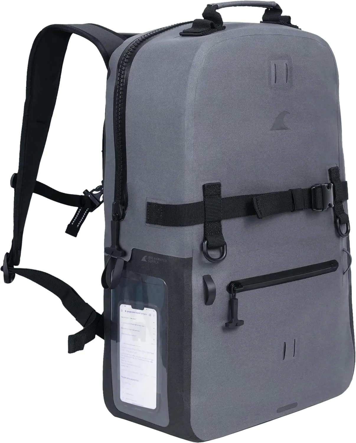 Breakwater Supply 100% Waterproof Submersible Backpack, Laptop Bag, Airtight Zippers | Travel Outdoors | Fogland 25L 20L 15L