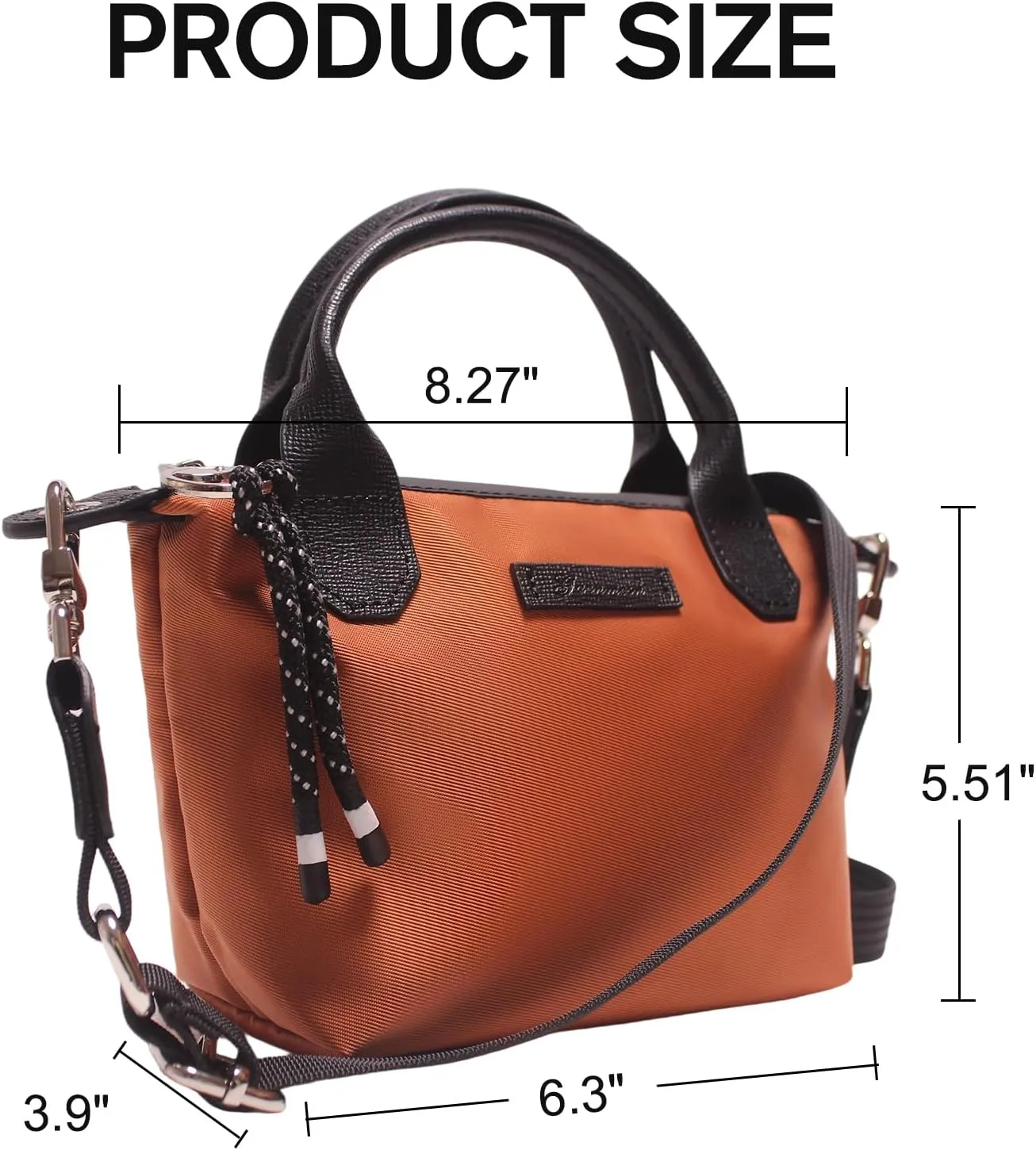 Designer Mini Tote Bag for Women - Lightweight Crossbody Purse with Adjustable Dual Straps (2-Way Carry)