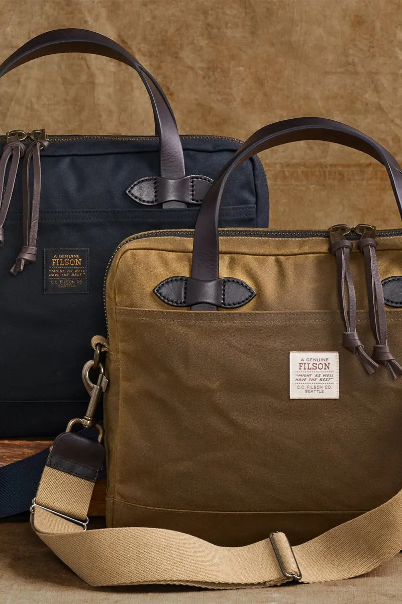 Filson Tin Cloth Compact Briefcase (Navy)