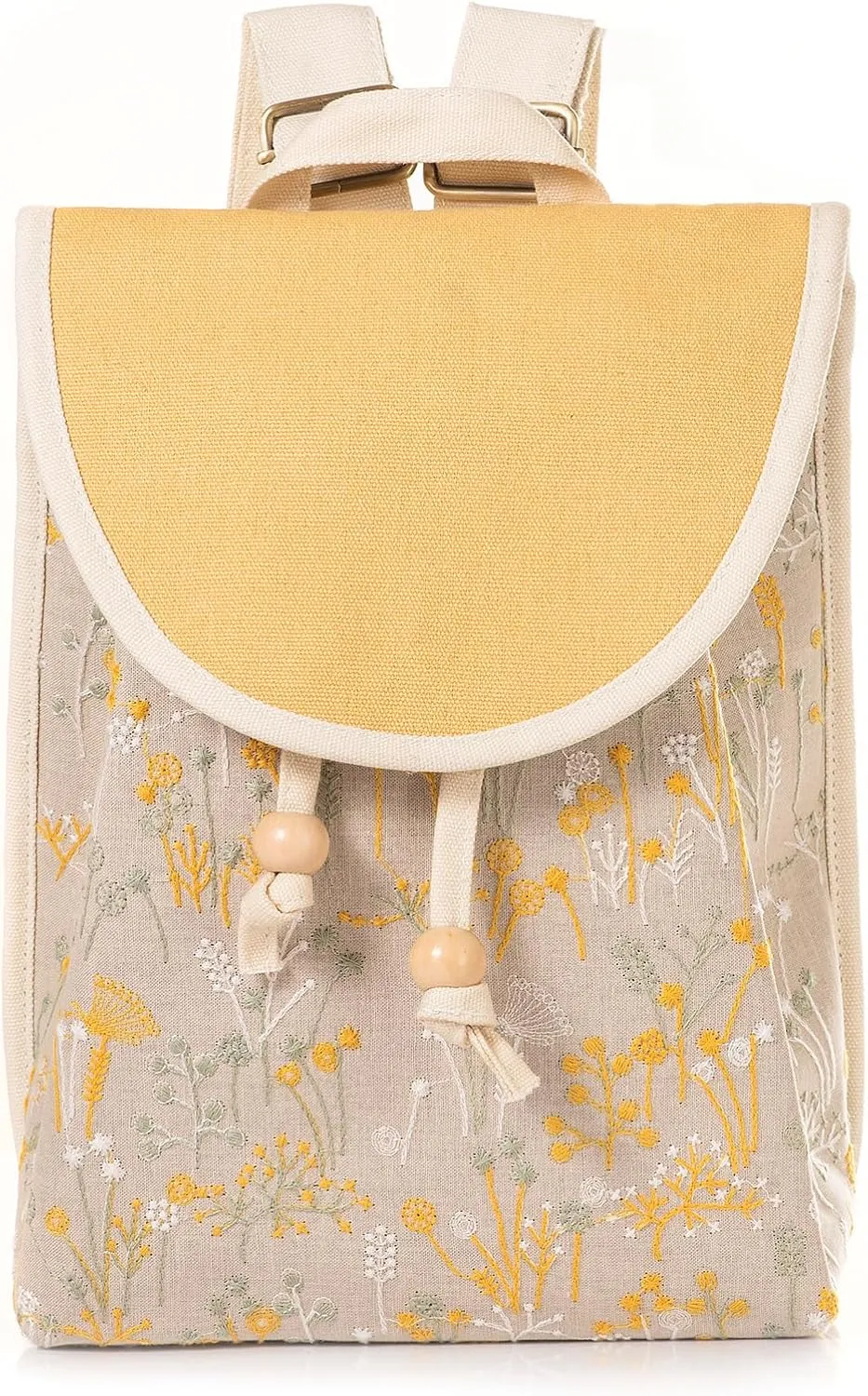 Goodhan Floral Embroidered Backpack Purse for Women Small Travel Handbag Shoulder Bag Daypack