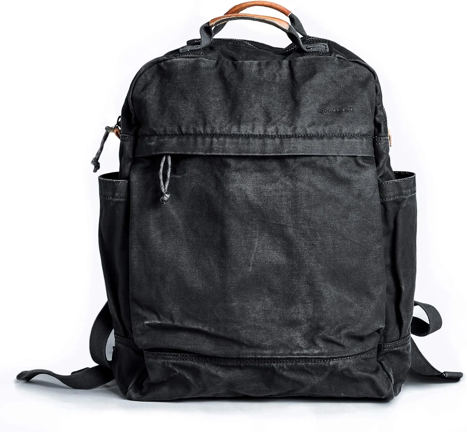 Gootium Canvas Backpack for Women Vintage Style Zipper Bag Men's Casual Daypack Cloth Outdoor Travel Rucksack, Black