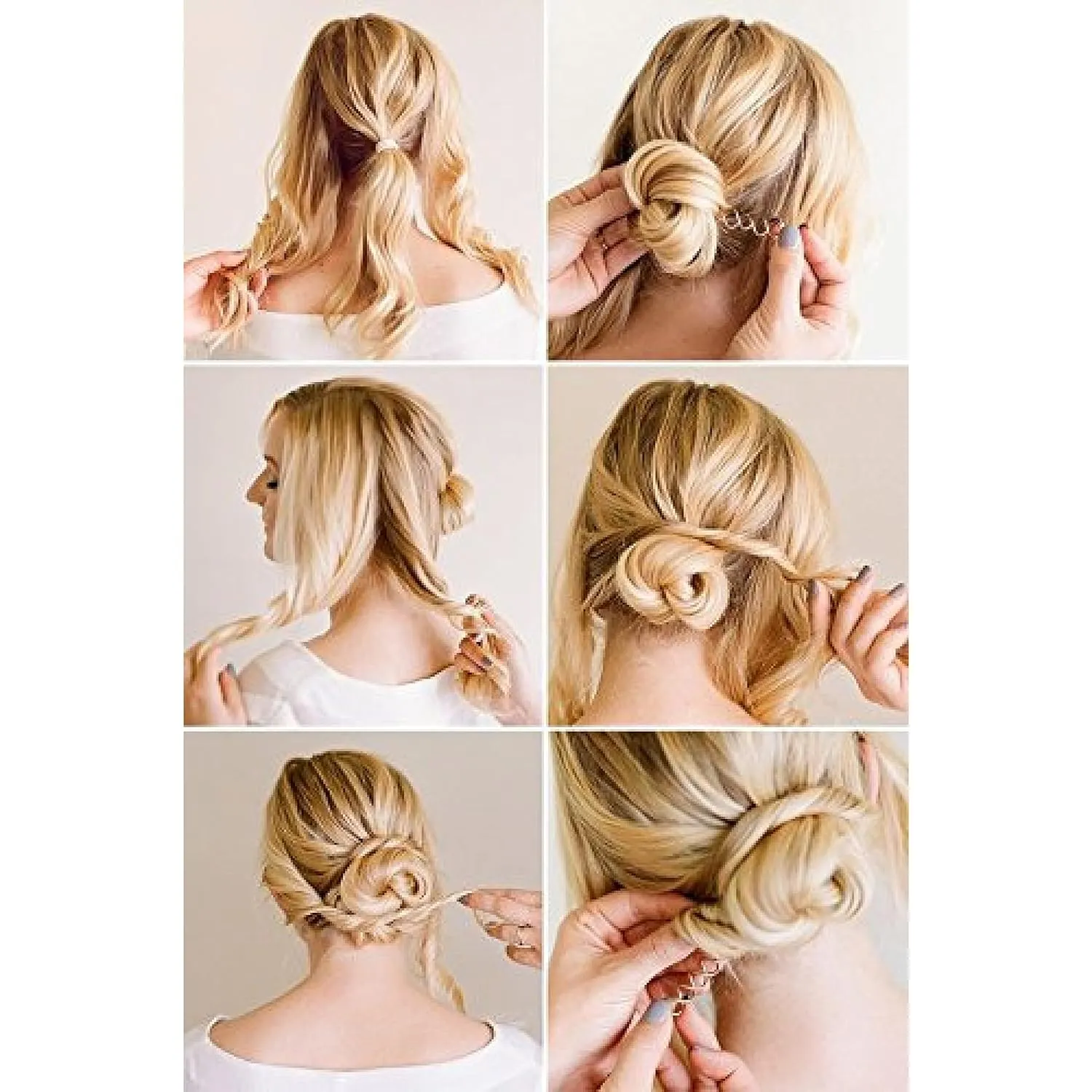 HAWWWY Gold Spiral Hair Pins - 8 Pack of 2.5 Inch Bobby Pins for Buns, Updos, and Messy Styles - Hair Accessories for Women and Kids - Twist Design for Thick or Fine Hair