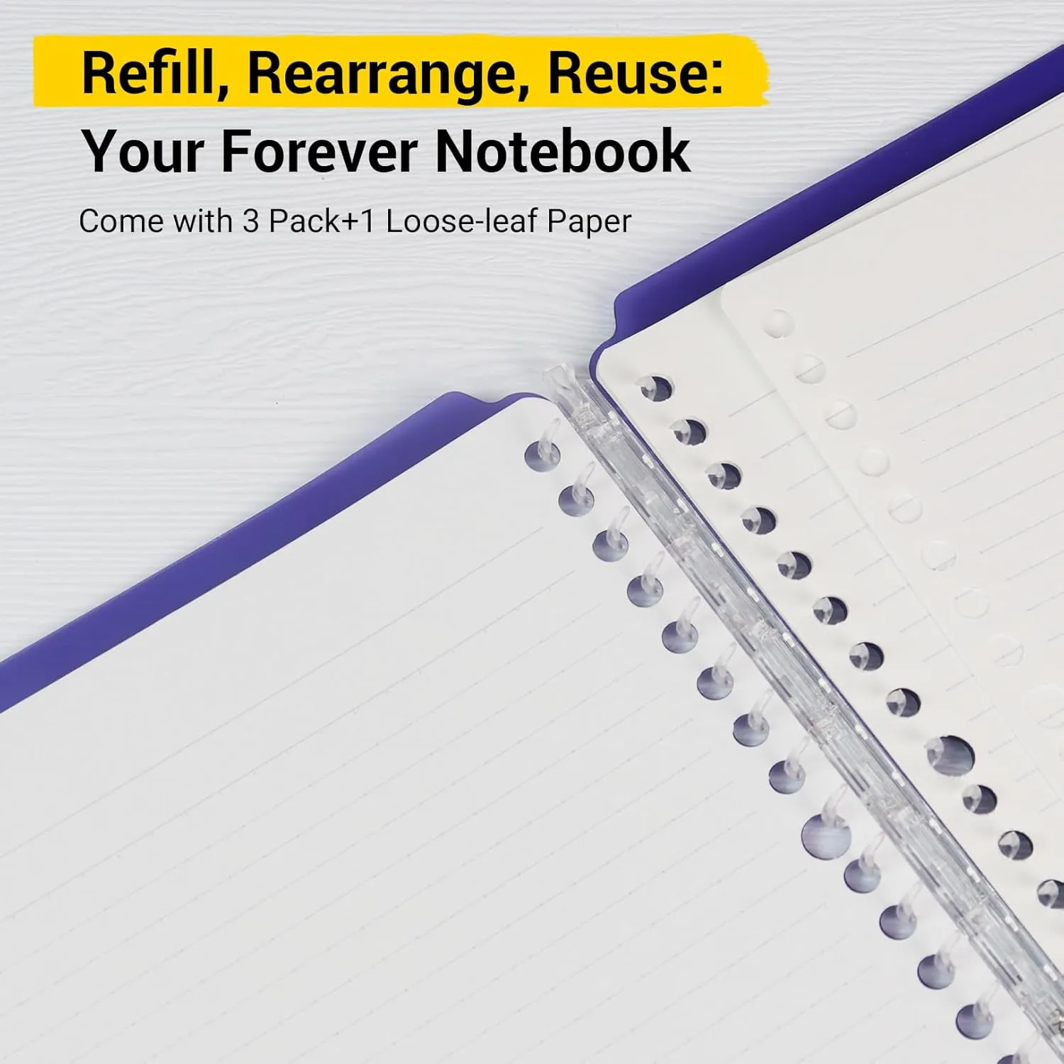 Kokuyo Campus Smart Ring Binders 3 Pack, B5 Notebook Binder  100 Sheet Refiller Paper, 25 Sheet Capacity, 26 Rings, Lemon Mix, Perfect for Work, Study & Journal, Japan Import
