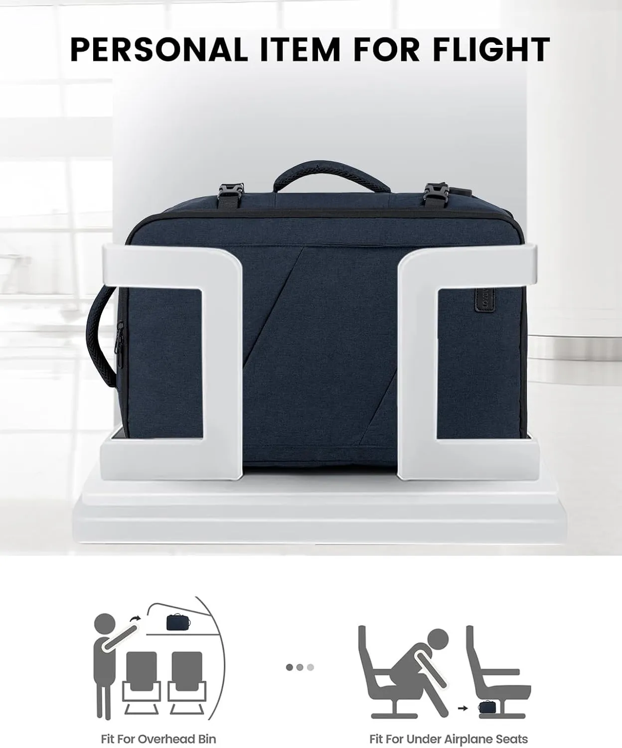 LOVEVOOK Travel Backpack, 40L Extra Large Carry on Backpack, Peersonal Item Bag Flight Approved, Anti-Theft Water Resistant 17 Inch Weekender Backpack for Men Women, with USB Port, Navy Blue
