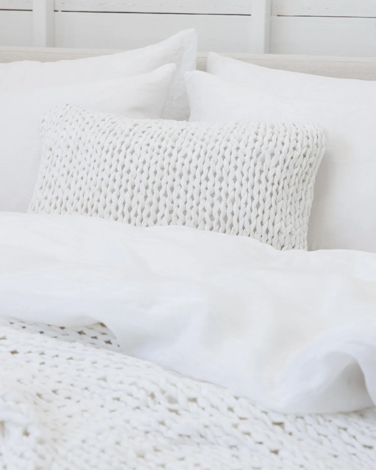 Manchester Cotton-Knit Cushion Off-White