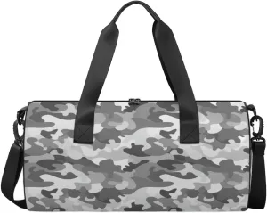 Military Camo Travel Duffel Bag Woodland Camouflage Sports Gym Bag Men Women Sports Travel Luggage Bag 17.699  Duffel Bag Weekend Overnight Gym Bag Nvenient For Carrying