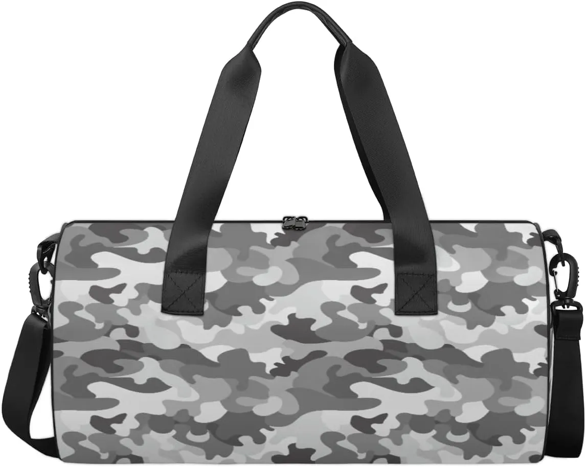 Military Camo Travel Duffel Bag Woodland Camouflage Sports Gym Bag Men Women Sports Travel Luggage Bag 17.699  Duffel Bag Weekend Overnight Gym Bag Nvenient For Carrying