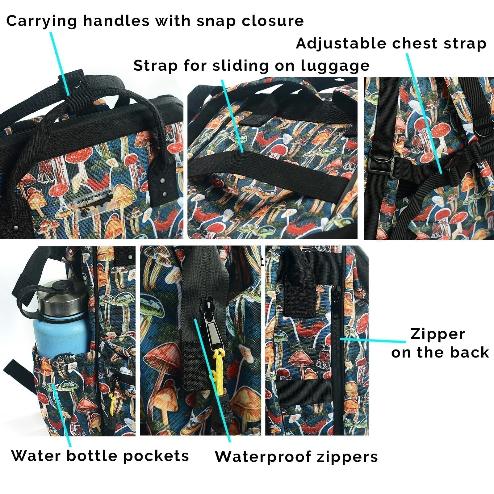Opossum Blossom Laptop Backpack