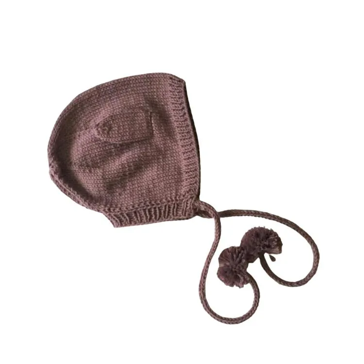 Organic Hand Knitted Rabbit Bonnet