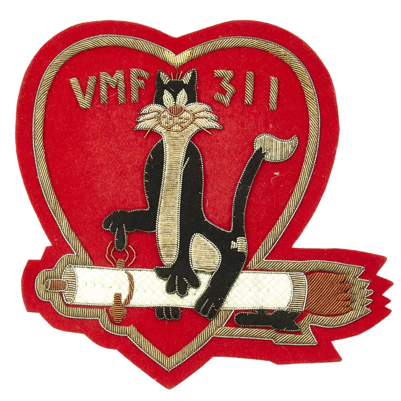 Original U.S. Korean War Marine Fighting Squadron VMF-311 Aviator Patches - Japanese Manufactured