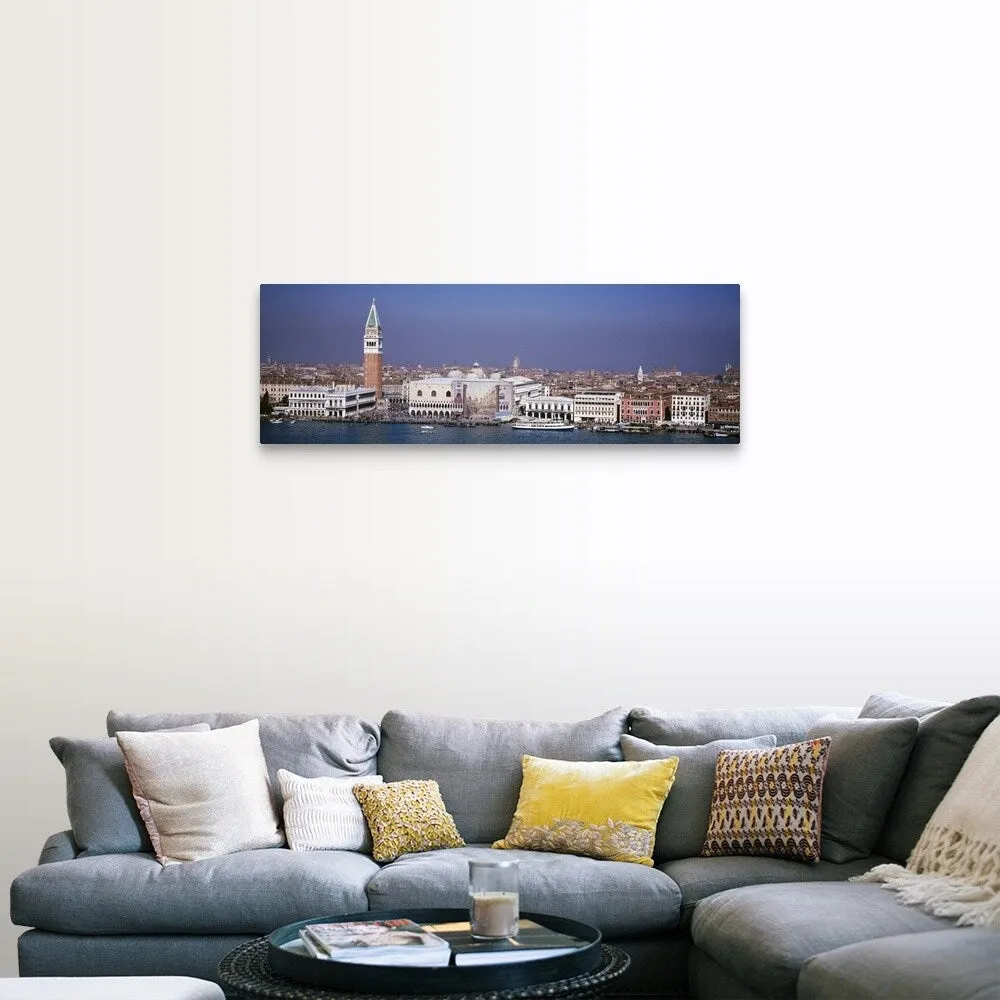 "Aerial view of a city along a canal, Venice, Italy" Canvas Wall Art