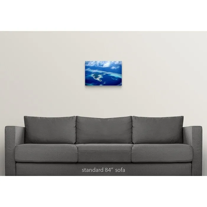 "Aerial view of Honikulu Pass and Faioa Island, south end of Wallis lagoon" Canvas Wall Art