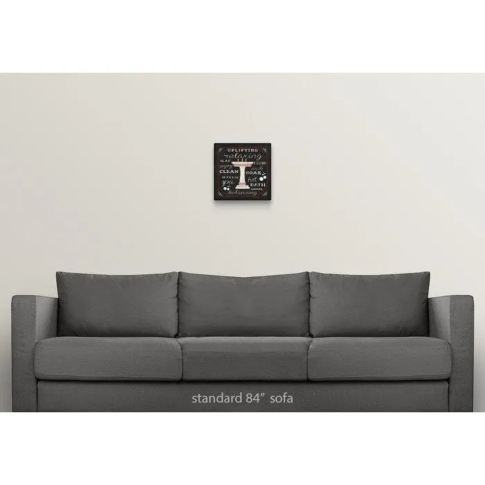"Bath II Black" Canvas Wall Art