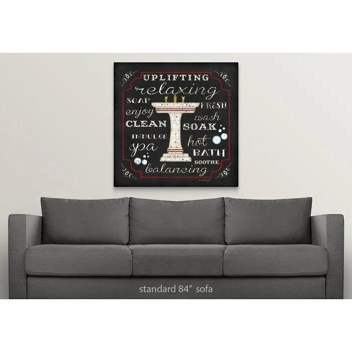 "Bath II Black" Canvas Wall Art