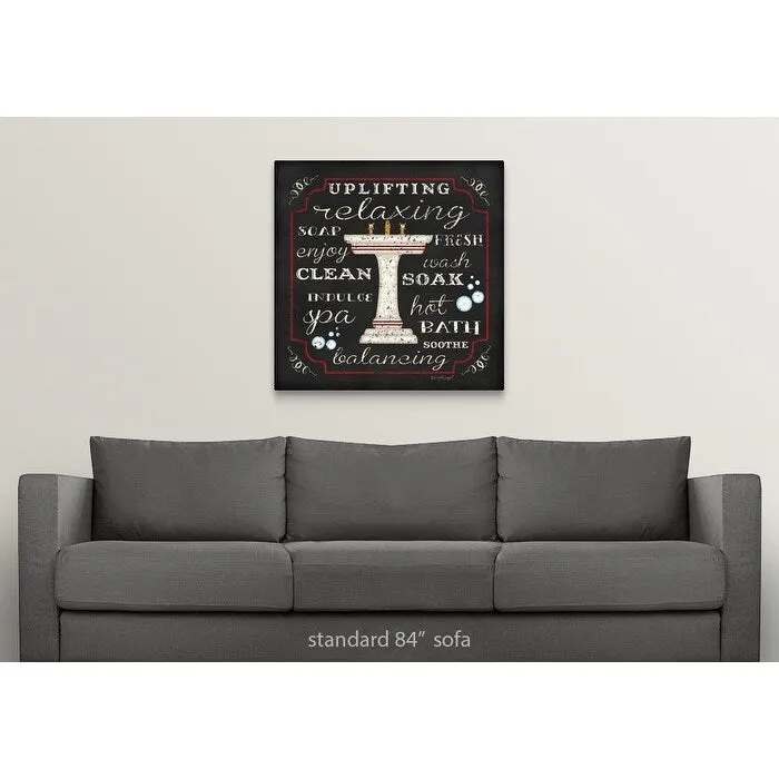 "Bath II Black" Canvas Wall Art