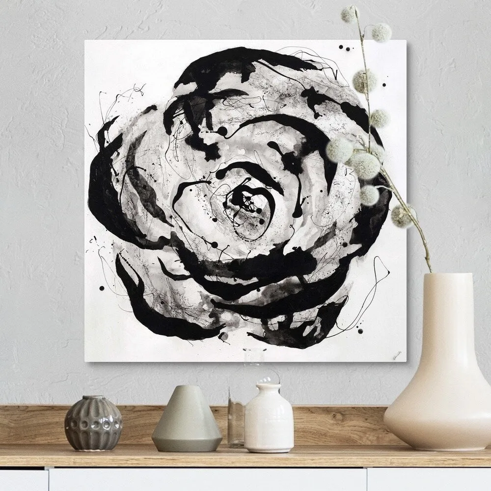 "Black and White Bloom I" Canvas Wall Art