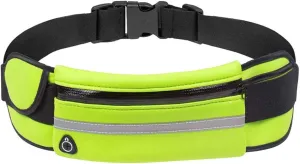Slim Running Belt, Waterproof Fanny Pack for Men,Phone Holder for Running,Reflective Waist Bag,Runners Belt Pouch,Money Belt,Waist Pack Bag for Camping Workout Travel Running