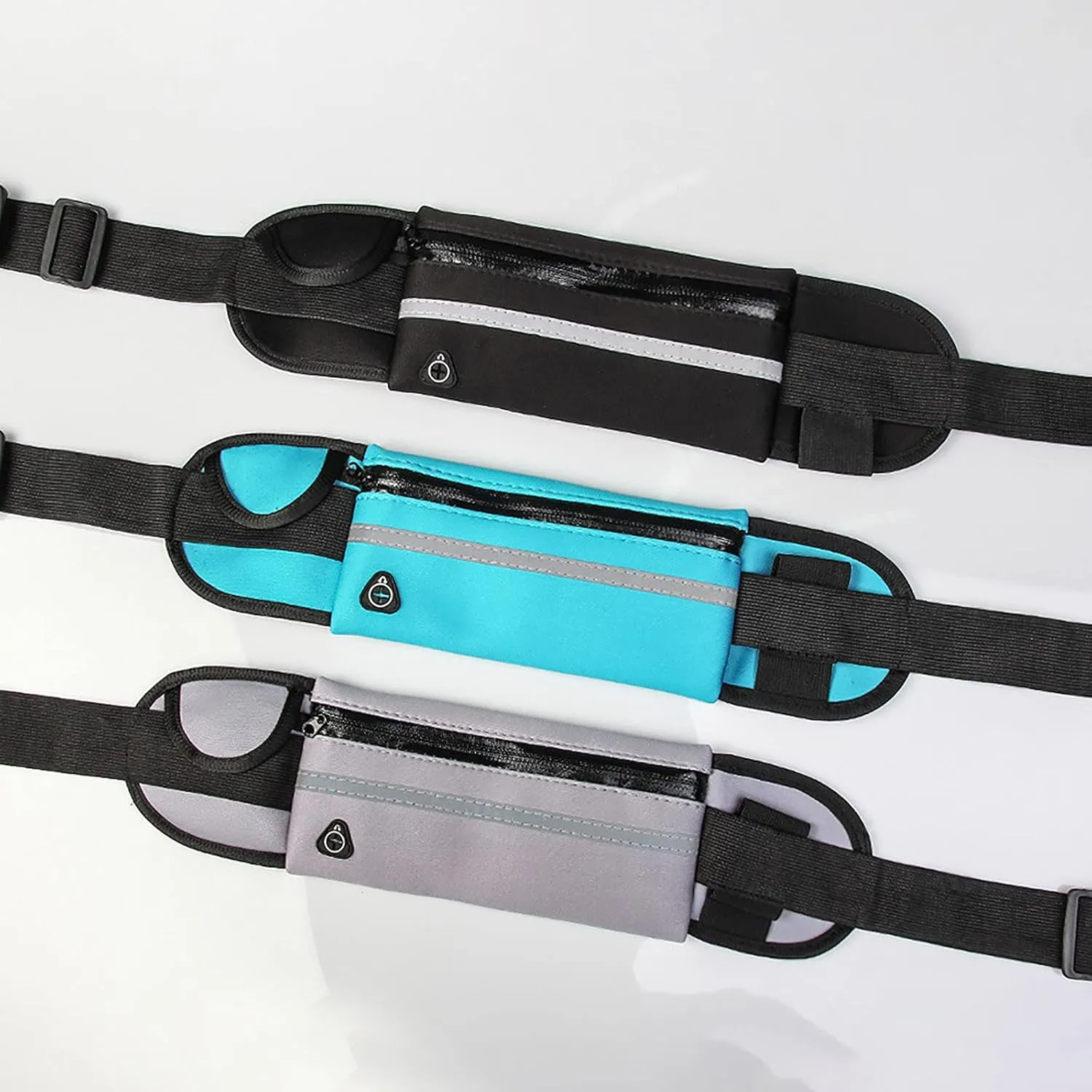 Slim Running Belt, Waterproof Fanny Pack for Men,Phone Holder for Running,Reflective Waist Bag,Runners Belt Pouch,Money Belt,Waist Pack Bag for Camping Workout Travel Running