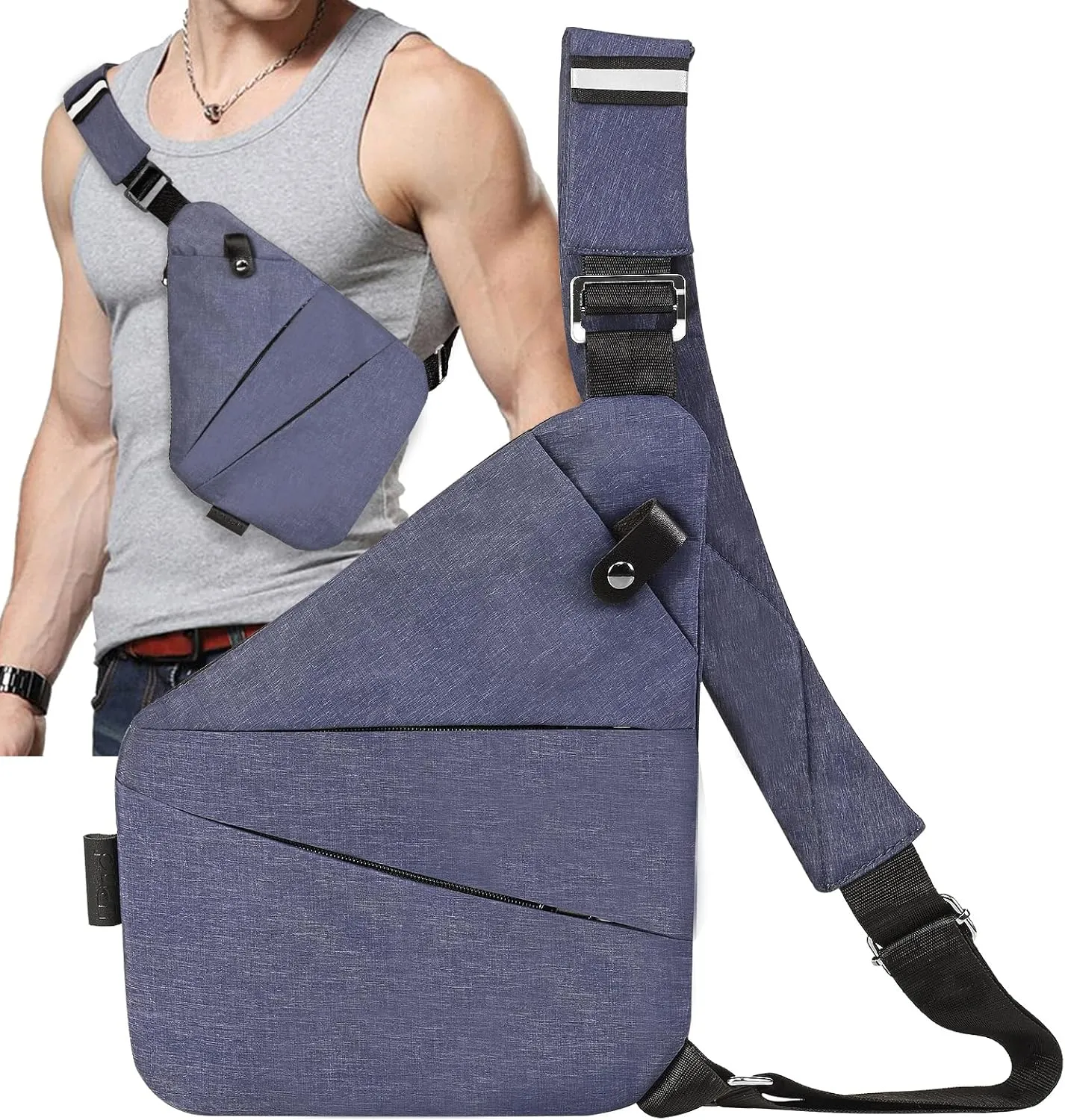Sling Bag for Women Men, Anti Theft Travel Bag Crossbody Bags for Women Men Flex Bag for Outdoor Sport Casual Hiking Running