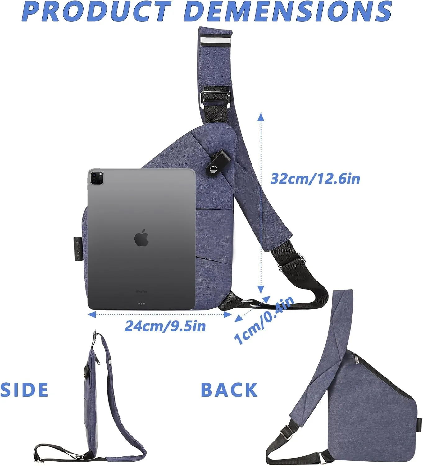 Sling Bag for Women Men, Anti Theft Travel Bag Crossbody Bags for Women Men Flex Bag for Outdoor Sport Casual Hiking Running