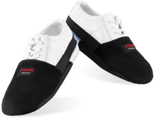 VISEMAN Bowling Shoe Slider, 2 Pieces Bowling Shoe Covers, Adjustable Sole Slide Covers Fit Most Bowling Shoes, Bowling Accessories for Men & Women, Black